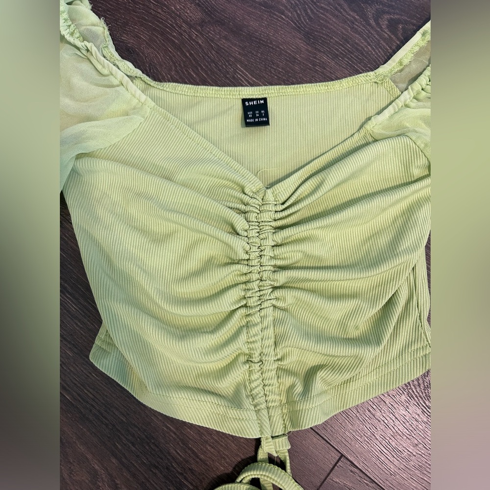 SHEIN neon green going out top - Picture 2 of 4